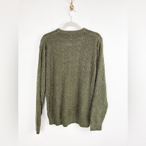Vintage Geoffrey Beene Men’s Green Chenille Sweater Sz L - Picture 2 of 5